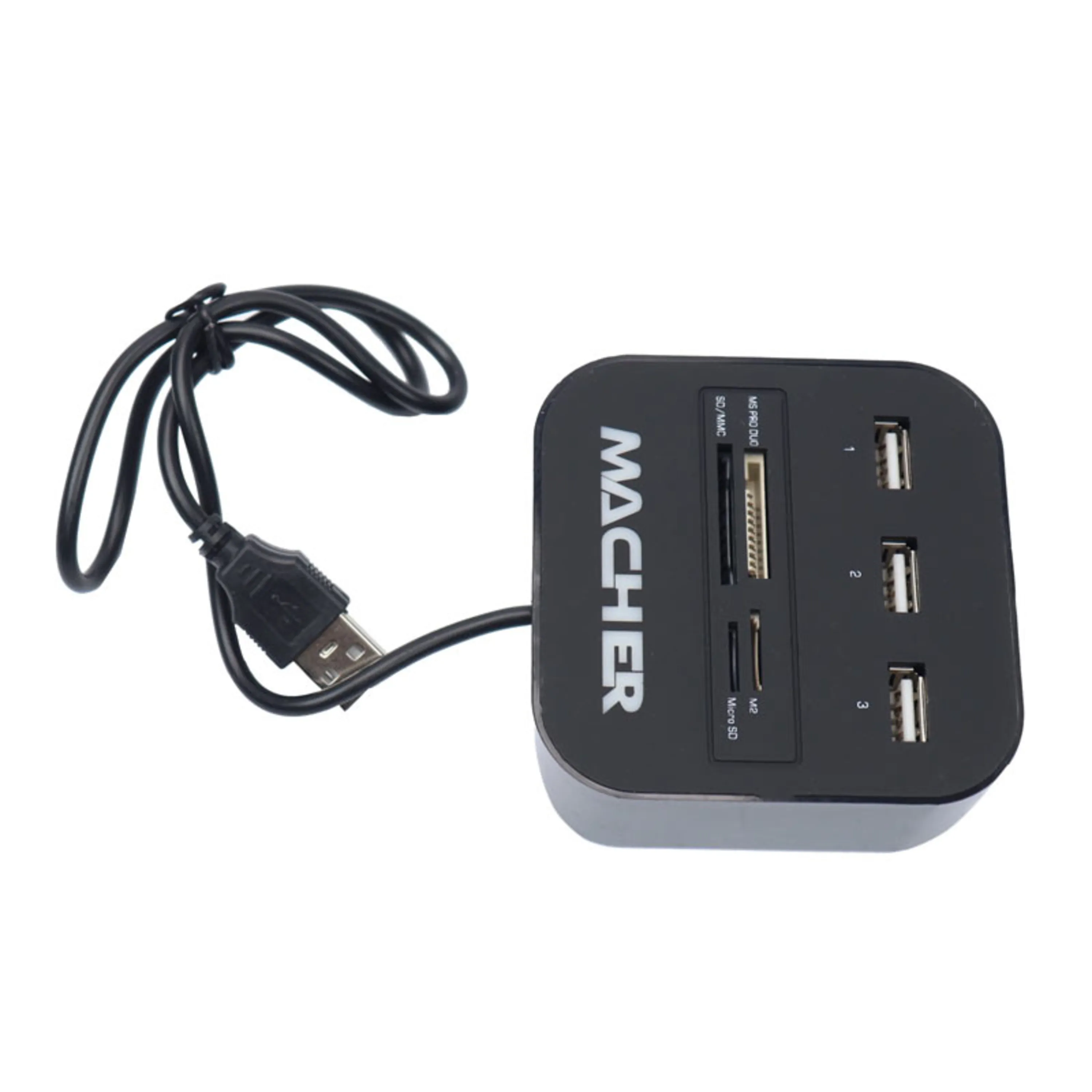 هاب 3 پورت USB2.0 و رم ریدر مچر مدل KT-020232 | MR-139 هاب 3 پورت USB2.0 و رم ریدر مچر مدل KT-020232 | MR-139